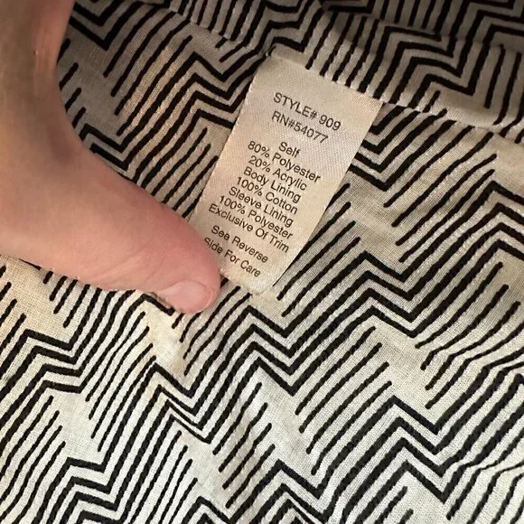 Carol Anderson VINTAGE tweed plaid fringe blazer jacket, women's size 10 - Picture 9 of 15